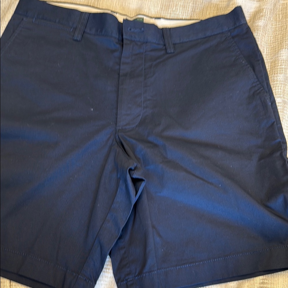 J. Crew Blue Flat Front Shorts 9” stretch chino short never worn